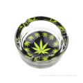 Grinderstar Patterns TA-054 Smoking Accessories Cigarette Clear Glass Ashtray for Smoking